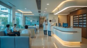 GCC medical appointment in Trichy clinic with patient consultation and health checkup process for Gulf visa screening