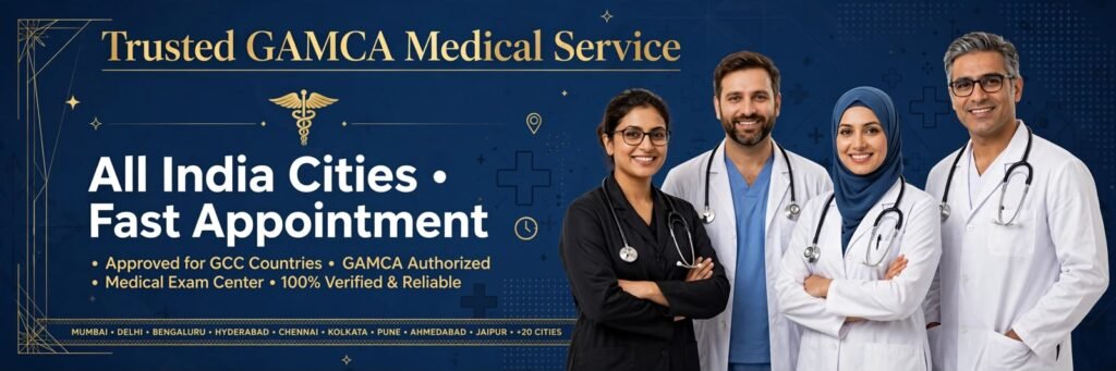 Book GAMCA Medical Appointment Online Delhi Mumbai Kolkata Chennai at Rs 1500 Fast Wafid Slip