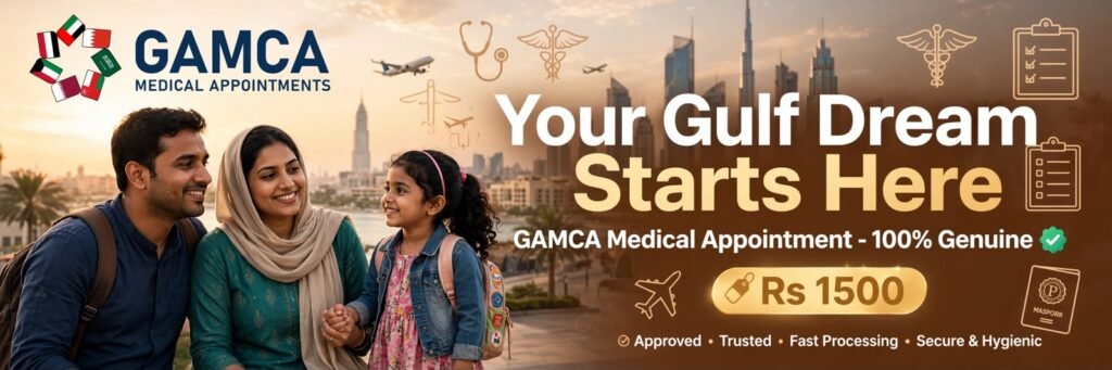 Book GAMCA Medical in 3 Easy Steps Contact Pay 1500 Get Wafid Slip in 30 Minutes